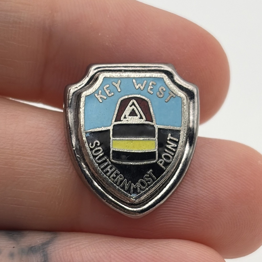 Key West Southernmost Point United States Florida Shield Crest Lapel Hat Pin